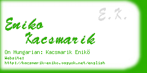 eniko kacsmarik business card